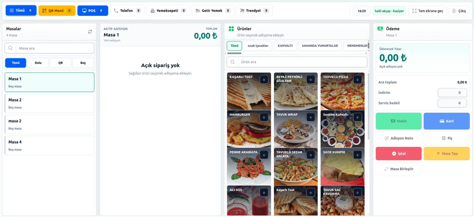 Canlı sistem ekranı